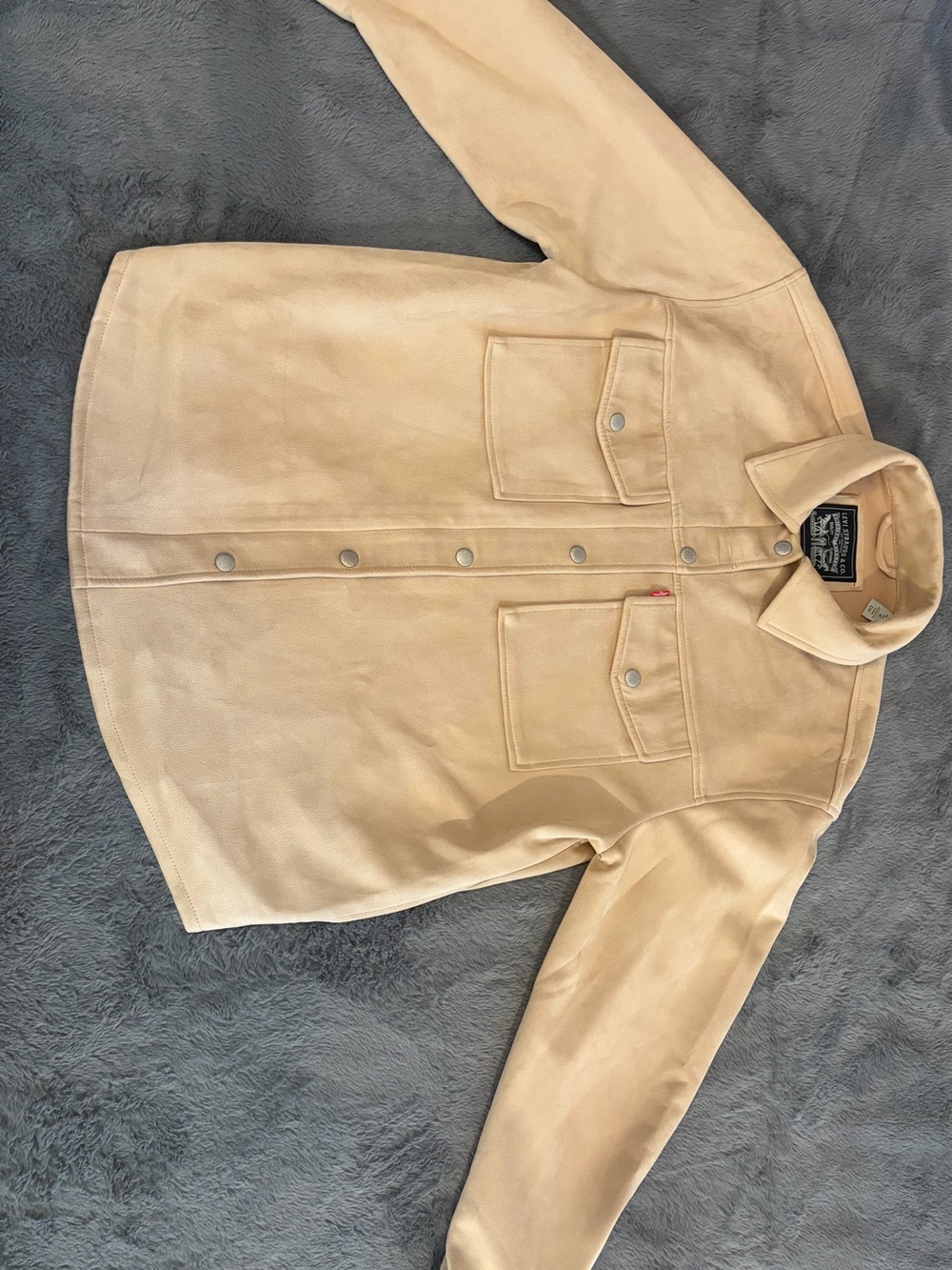 Levi's Beige Lightweight Button-Up Shirt Jacket